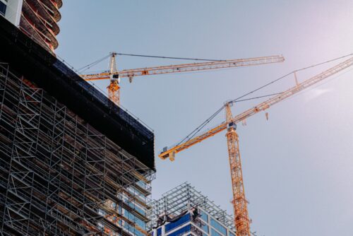 construction site scaffolds