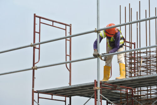 man doing construction work