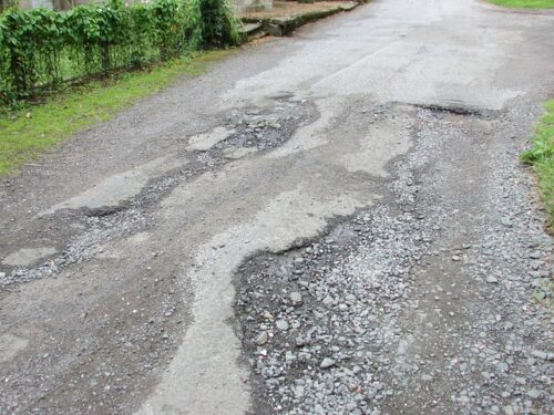 damaged road