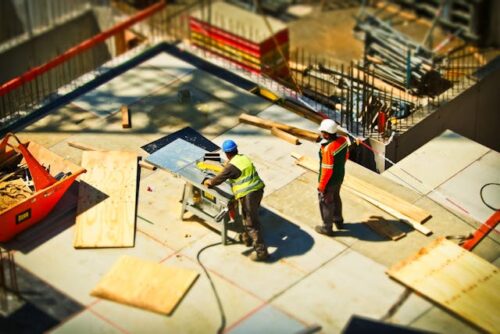 construction workers on a job site