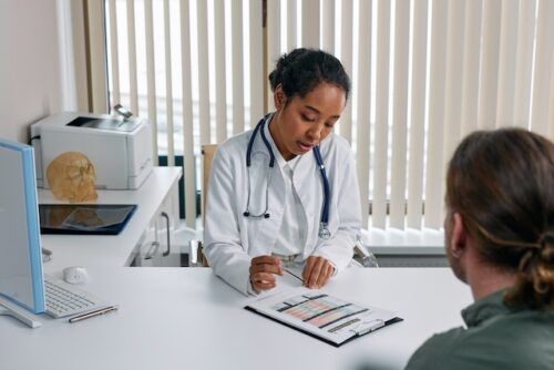 doctor and patient talking